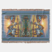 Horse on Farm Wildflower Meadow Decke (Vorderseite)