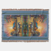 Horse on Farm Wildflower Meadow Decke (Vorderseite)