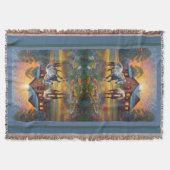 Horse on Farm Wildflower Meadow Decke (Vorderseite)