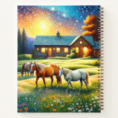 Horse on Farm Wildflower Meadow Notizblock (Rückseite)