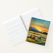 Horse on Farm Wildflower Meadow Notizblock (Innenseite)