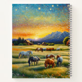 Horse on Farm Wildflower Meadow Notizblock (Rückseite)