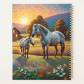 Horse on Farm Wildflower Meadow Planer (Rückseite)