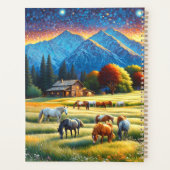 Horse on Farm Wildflower Meadow Planer (Rückseite)