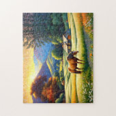 Horse on Farm Wildflower Meadow Puzzle (Vertikal)