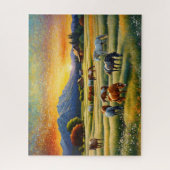 Horse on Farm Wildflower Meadow Puzzle (Vertikal)