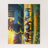 Horse on Farm Wildflower Meadow Puzzle (Vertikal)