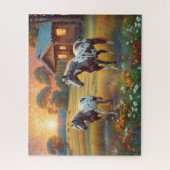 Horse on Farm Wildflower Meadow Puzzle (Vertikal)