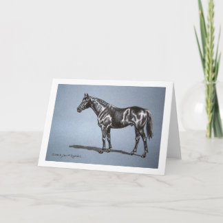 Horse Original Art Blank Greeting Card Karte