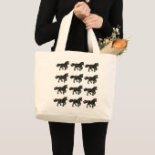Horse Pattern Cosmic Bag Jumbo Stoffbeutel (Vorderseite (Produkt))