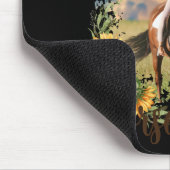 Horse Pet Photo Text Sunflower Accent T Shirt Mousepad (Ecke)