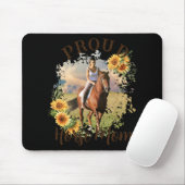 Horse Pet Photo Text Sunflower Accent T Shirt Mousepad (Mit Mouse)