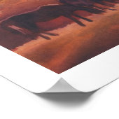 "Horse Point" Pferdewelt Wasserfarbe Poster (Ecke)