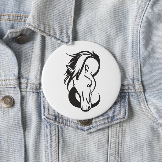 Horse portrait, button (Beispiel)
