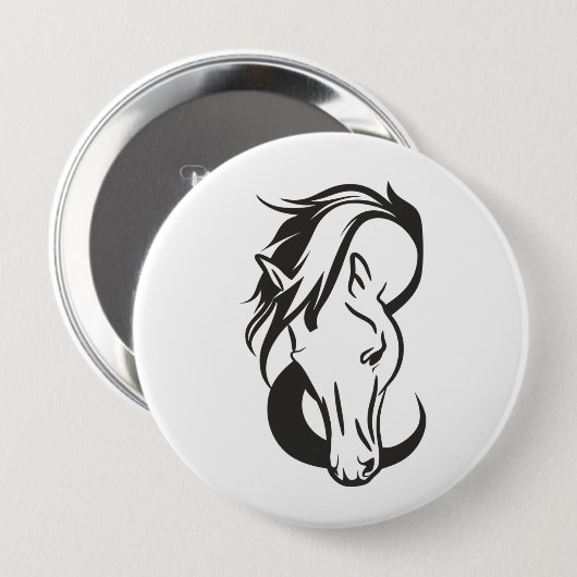 Horse portrait, button (Vorne & Hinten)