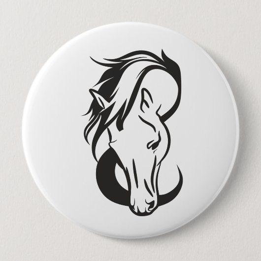 Horse portrait, button (Vorderseite)