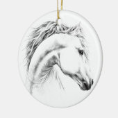 Horse portrait pencil drawing Equestrian art Keramik Ornament (Links)