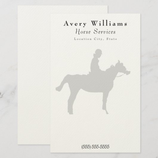 Horse Pro Klein Briefpapier (Vorne/Hinten)