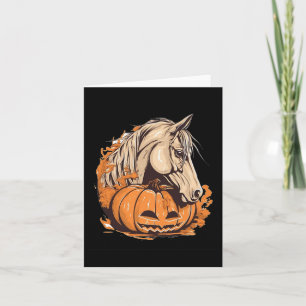 Horse Pumpkin Halloween Kostümreiten E Karte