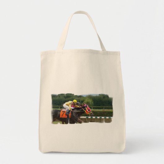 Horse Race Finish Grocery Tote Bag Tragetasche (Vorne)