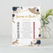 Horse Race Groom or Bride Bridal Shower Game  Einladung (Stehend Vorderseite)