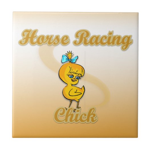 Horse Racing Chick Fliese (Vorderseite)