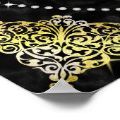 Horse Racing Derby Day Party Art Deco Black Gold Poster (Ecke)