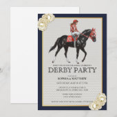 Horse Racing Derby Party Invitation Art 2026 Einladung (Vorne/Hinten)