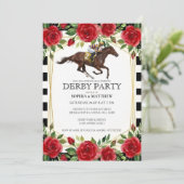 Horse Racing Derby Party Invitation Art Einladung (Stehend Vorderseite)