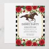 Horse Racing Derby Party Invitation Art Einladung (Vorne/Hinten)