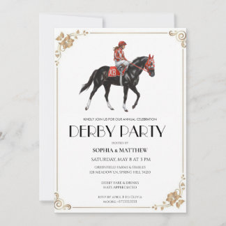 Horse Racing Derby Party Invitation Art Einladung
