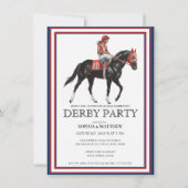 Horse Racing Derby Party Invitation Art Einladung (Vorderseite)