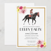 Horse Racing Derby Party Invitation Art Einladung (Vorne/Hinten)