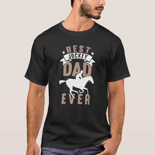 Horse Racing Father Jockey Dad Horseback Riding Ba T-Shirt (Vorderseite)