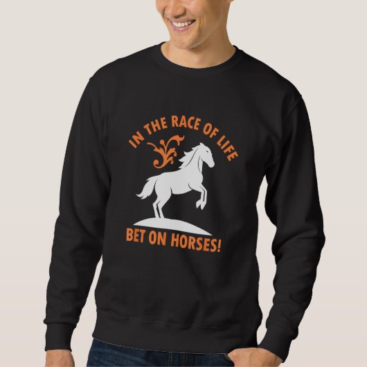 Horse Racing Horserider Derby Farm Horse Sweatshirt (Vorderseite)