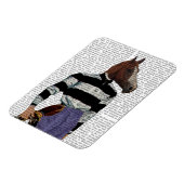 Horse Racing Jockey Portrait Magnet (Linke Seite)