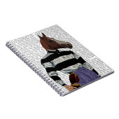Horse Racing Jockey Portrait Notizblock (Rechte Seite)