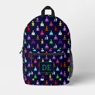 Horse Racing Jockey Silks Monogram Bedruckter Rucksack