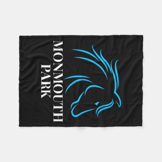 Horse Racing Monmouth Park Oceanrt New Jersey Hors Fleecedecke (Vorderseite (Horizontal))