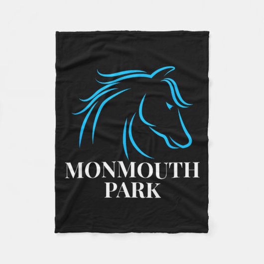 Horse Racing Monmouth Park Oceanrt New Jersey Hors Fleecedecke (Vorderseite)