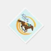 Horse Racing Paper Serviette (Ecke)
