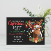 Horse Reindeer Einladung (Stehend Vorderseite)