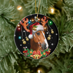 Horse Reindeer Keramik Ornament