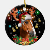 Horse Reindeer Keramik Ornament (Vorne)