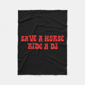 Horse, Ride A Dj, Funny Puns, Audacious, Parody Fleecedecke (Vorderseite)