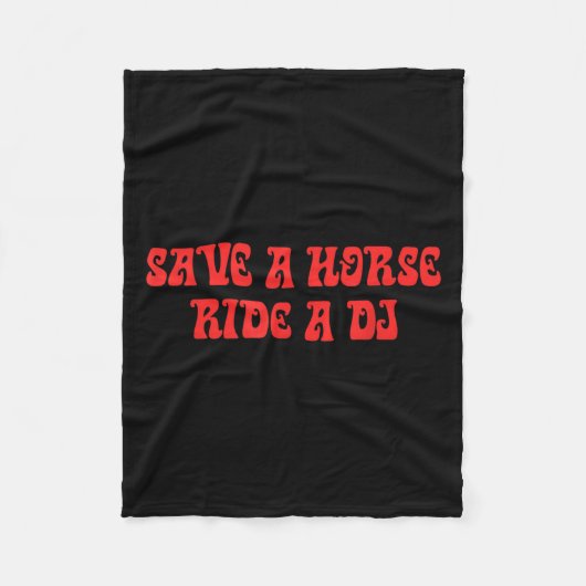 Horse, Ride A Dj, Funny Puns, Audacious, Parody  Fleecedecke (Vorderseite)