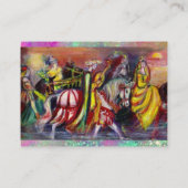 HORSE RIDERS IN NACHT lila violette Glitzern Visitenkarte (Rückseite)