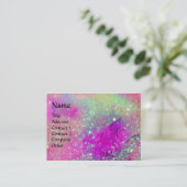 HORSE RIDERS IN NACHT lila violette Glitzern Visitenkarte (Stehend Vorderseite)
