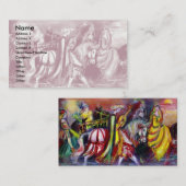 HORSE RIDERS, MUSIK IN DER NACHT, Fantasy pink, vi Visitenkarte (Vorne/Hinten)