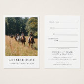 Horse Riding Lessons Gift Certificate Template (Vorne & Hinten)